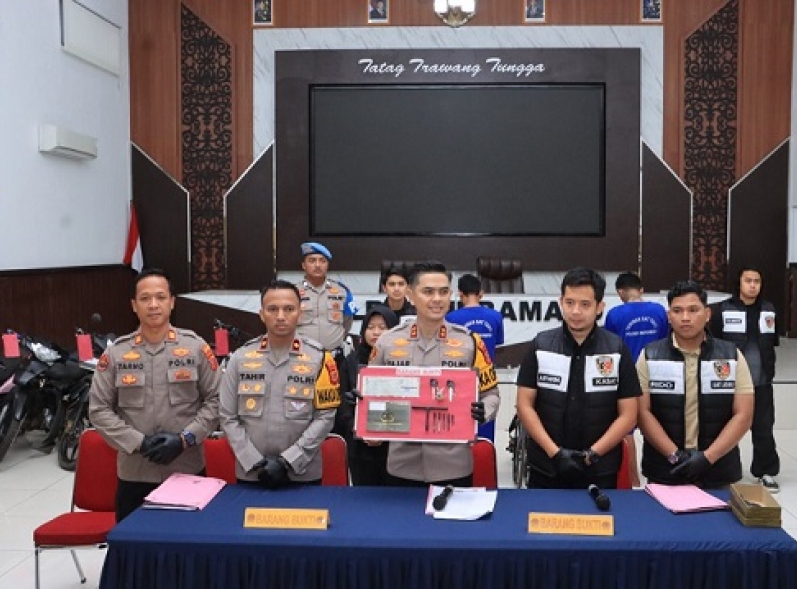 Polres Indramayu Ungkap Kasus Curanmor Tiga Tersangka Berhasil Diringkus