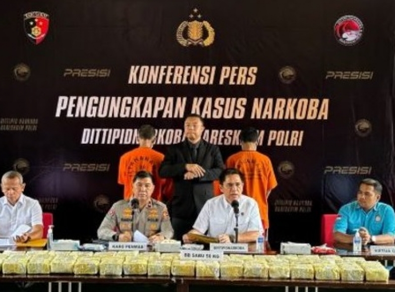 Polri Gagalkan Penyelundupan 50 Kg Sabu Dari Malaysia