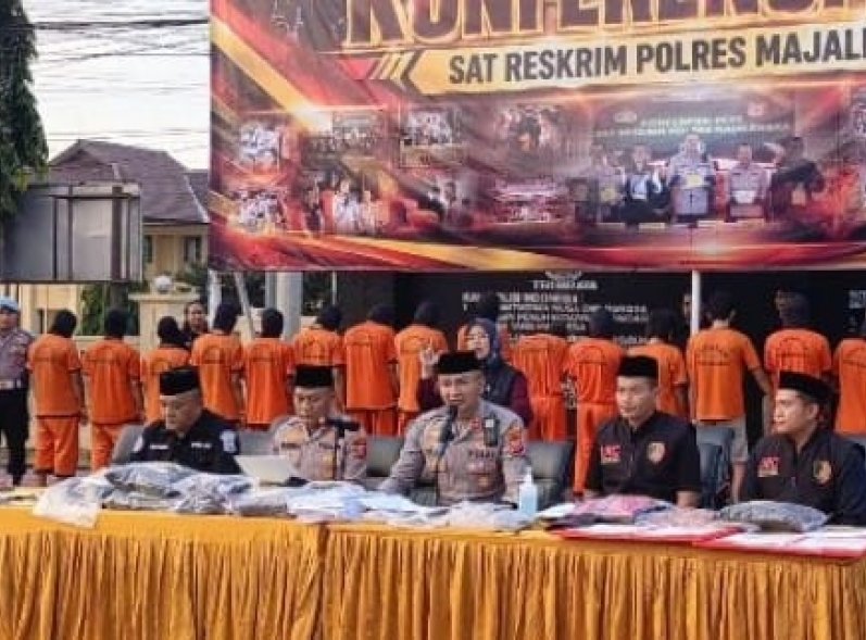 Bongkar 18 Kasus Kriminal, Polres Majalengka Tetapkan 32 Orang Tersangka