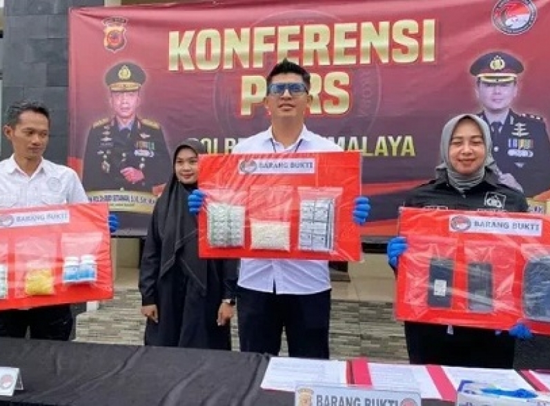 Polres Tasikmalaya Amankan 2.571 Butir Tramadol dan Hexymer, Enam Tersangka Terancam 12 Tahun Penjara